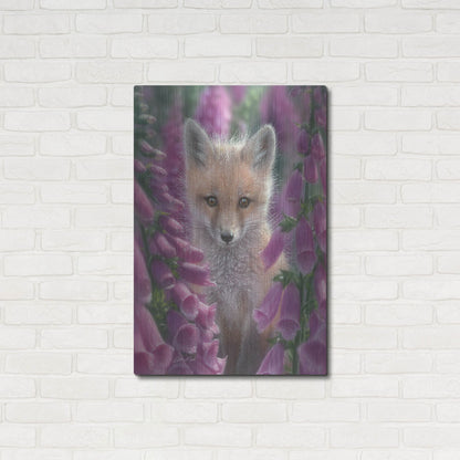 Luxe Metal Art 'Fox Gloves' by Collin Bogle, Metal Wall Art,24x36