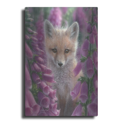 Luxe Metal Art 'Fox Gloves' by Collin Bogle, Metal Wall Art