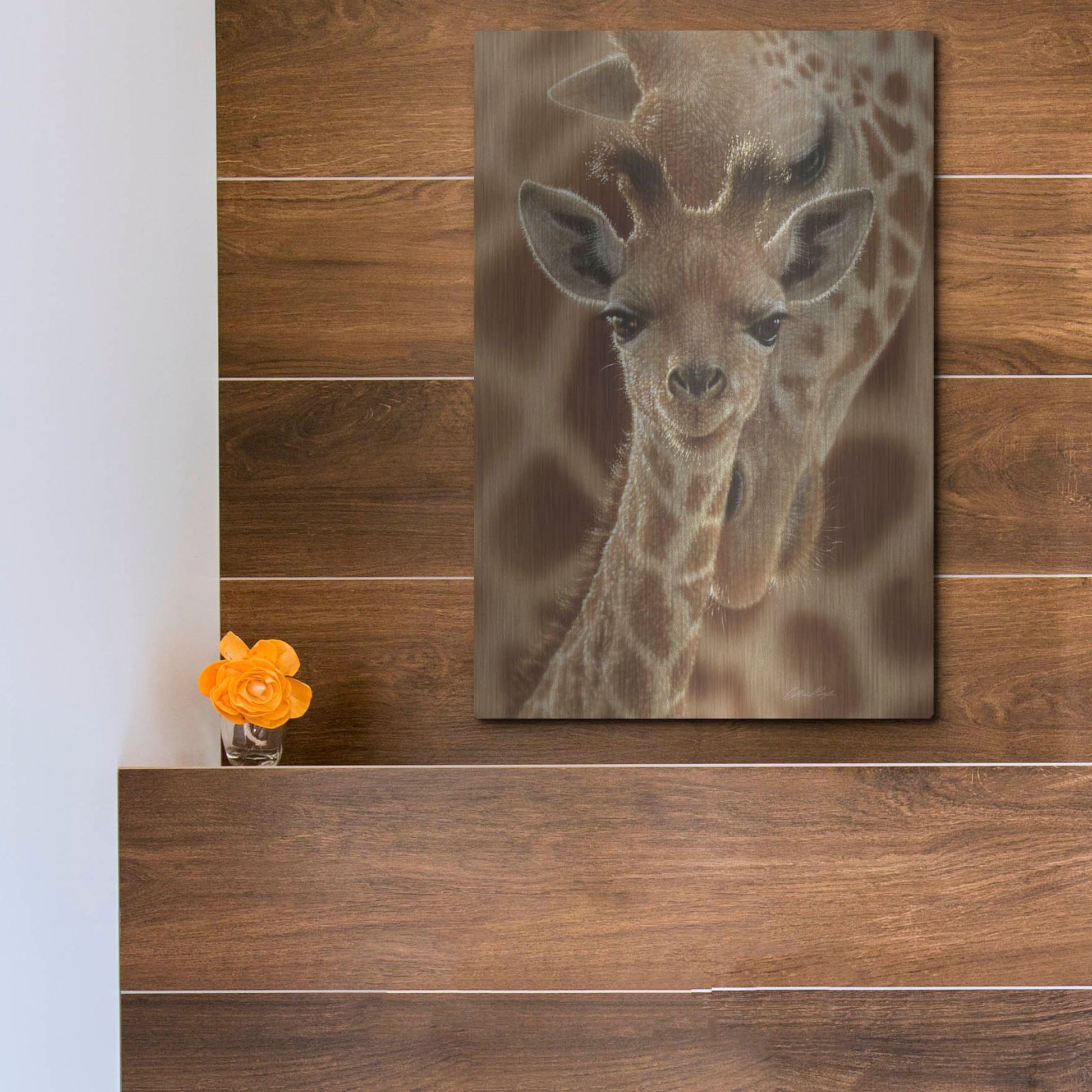 Luxe Metal Art 'New Born' by Collin Bogle, Metal Wall Art,12x16