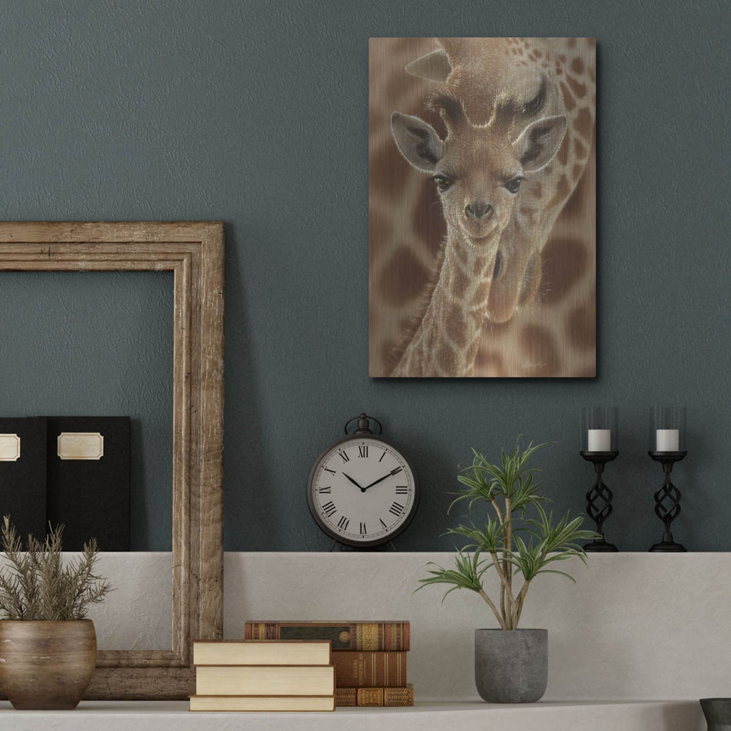 Luxe Metal Art 'New Born' by Collin Bogle, Metal Wall Art,12x16