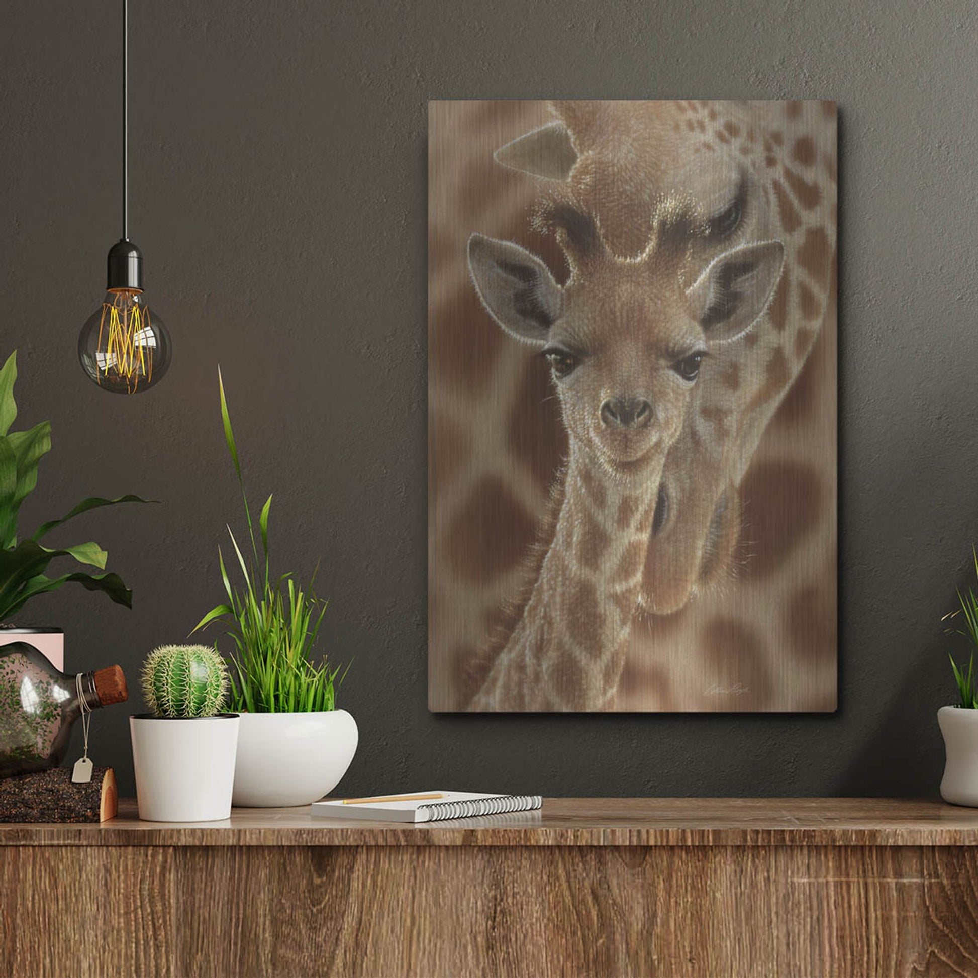 Luxe Metal Art 'New Born' by Collin Bogle, Metal Wall Art,12x16