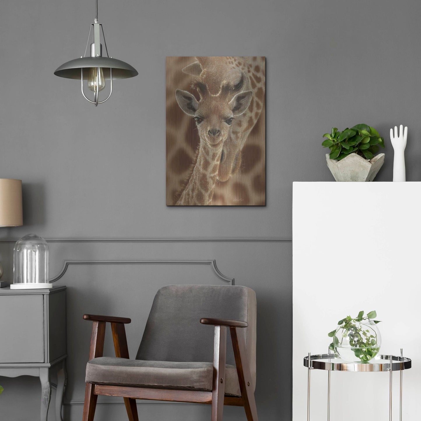 Luxe Metal Art 'New Born' by Collin Bogle, Metal Wall Art,16x24