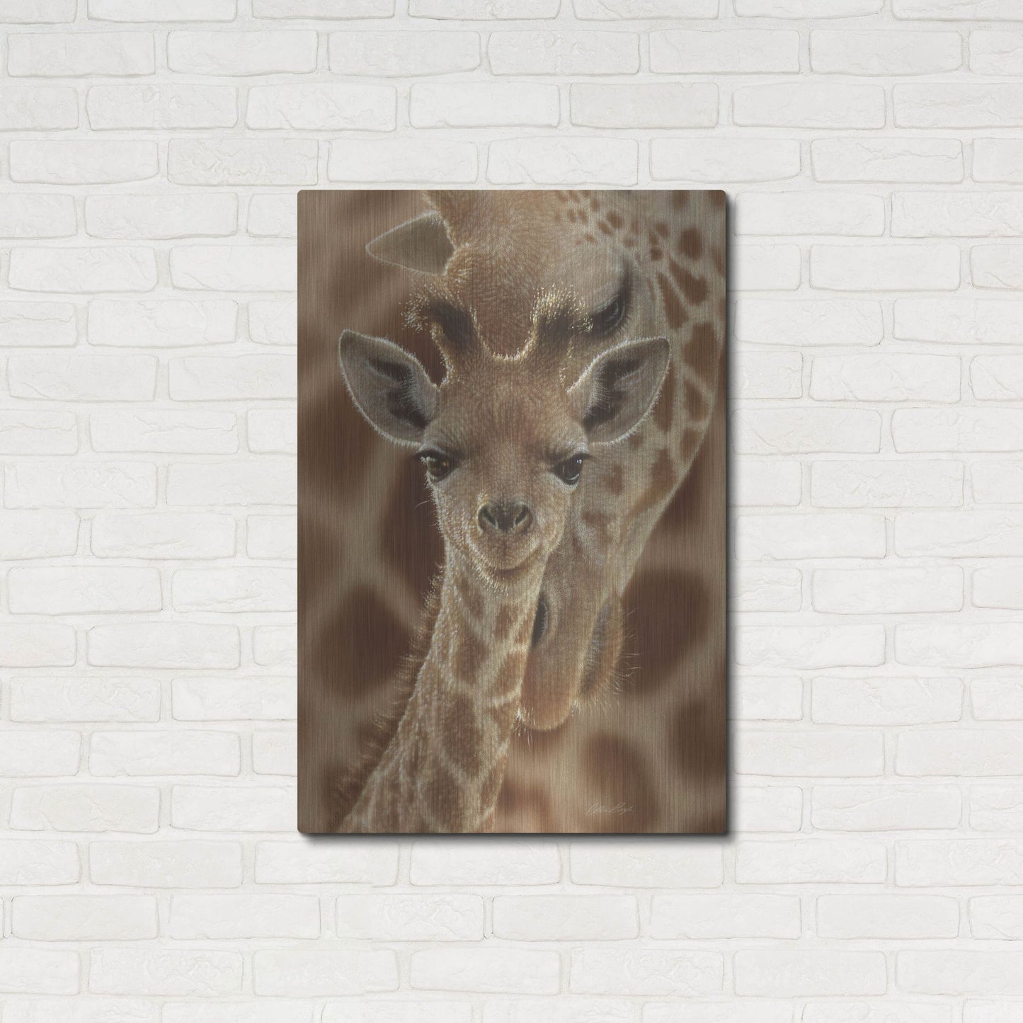 Luxe Metal Art 'New Born' by Collin Bogle, Metal Wall Art,24x36