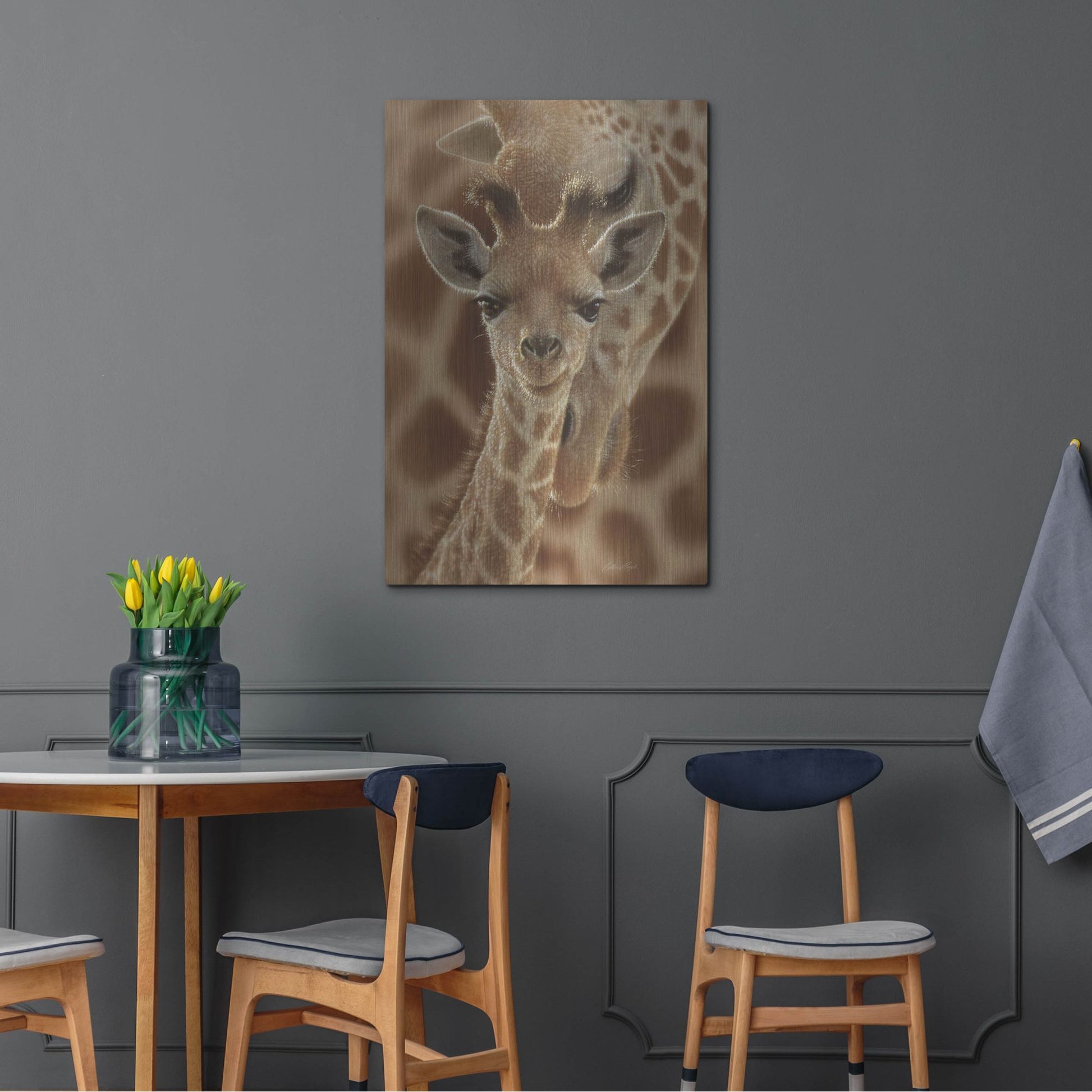Luxe Metal Art 'New Born' by Collin Bogle, Metal Wall Art,24x36