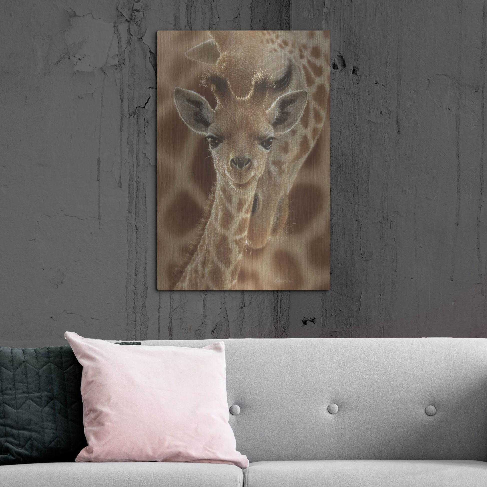 Luxe Metal Art 'New Born' by Collin Bogle, Metal Wall Art,24x36