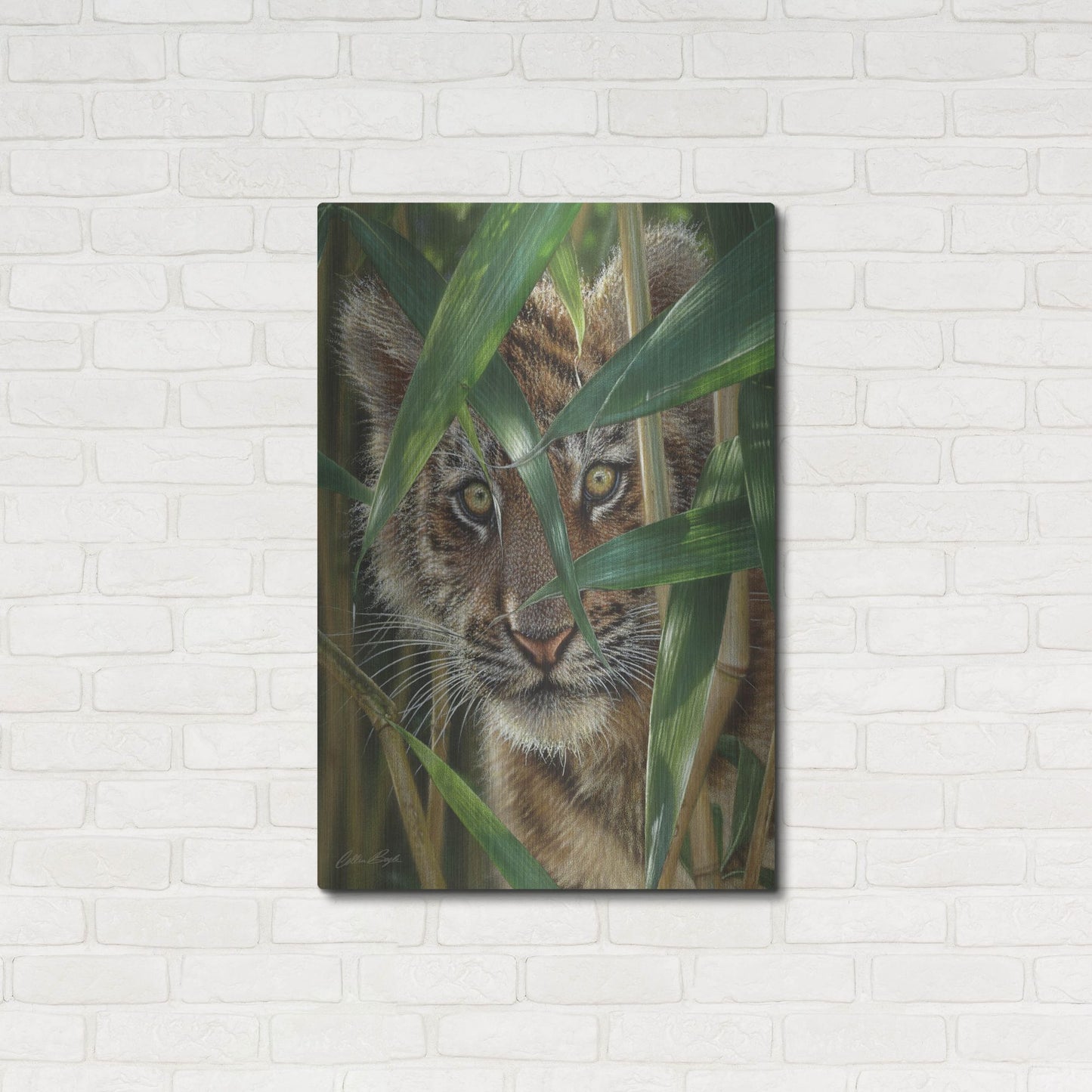 Luxe Metal Art 'Peekaboo' by Collin Bogle, Metal Wall Art,24x36