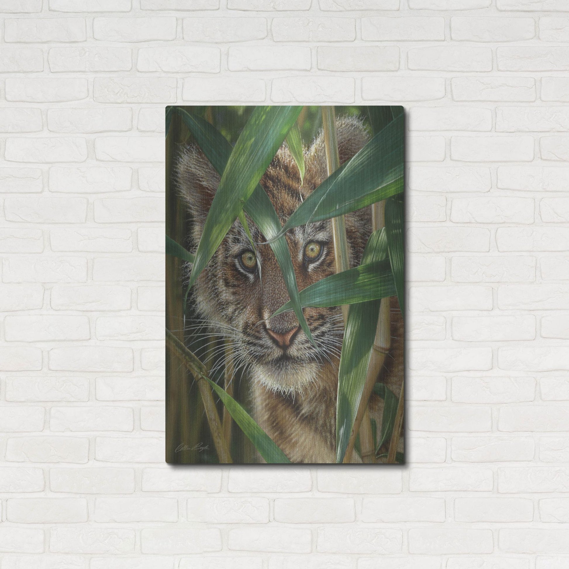 Luxe Metal Art 'Peekaboo' by Collin Bogle, Metal Wall Art,24x36