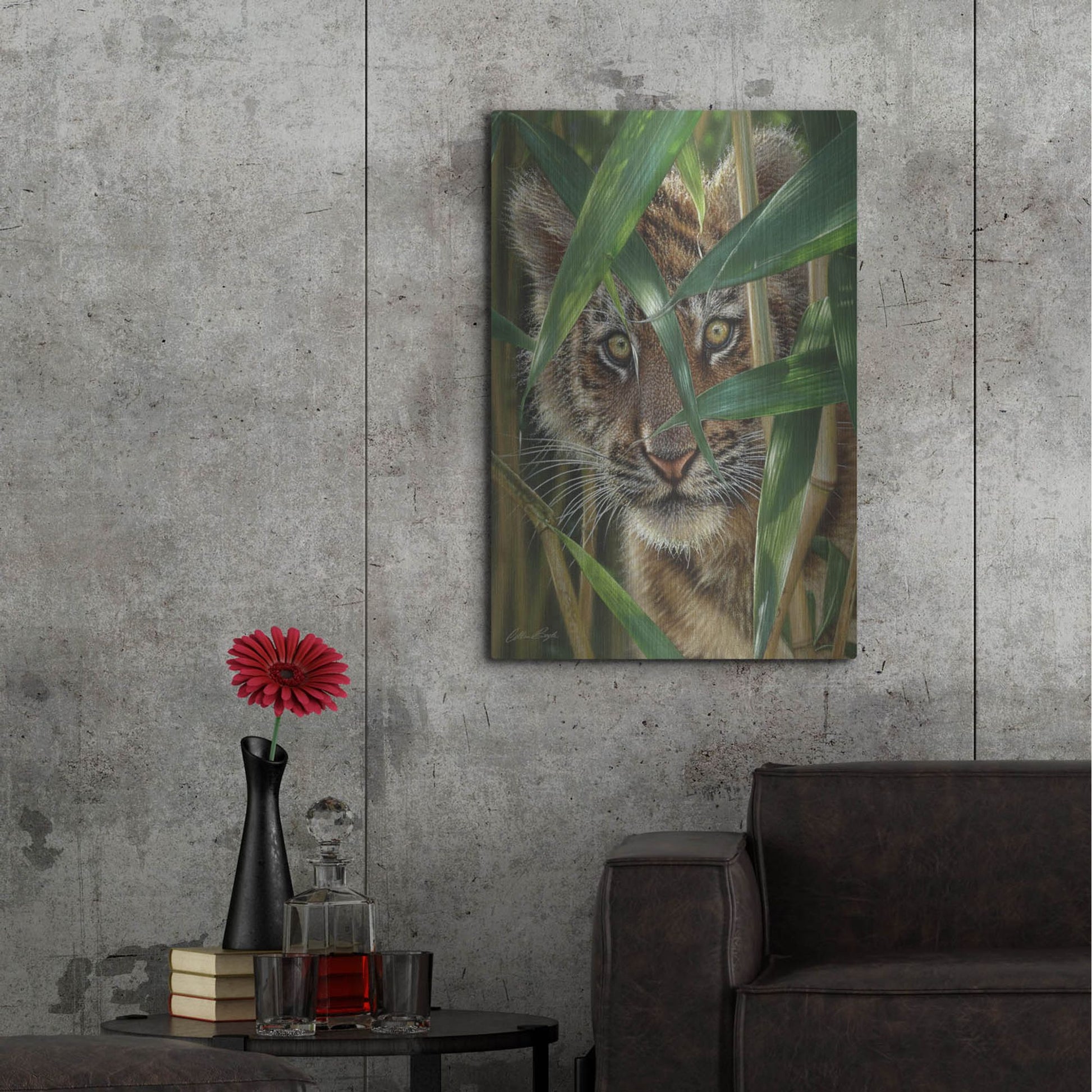 Luxe Metal Art 'Peekaboo' by Collin Bogle, Metal Wall Art,24x36