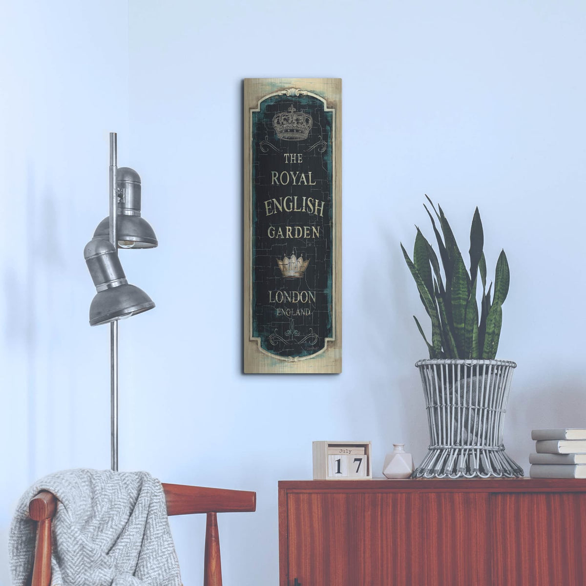'Garden View IX' by Lisa Audit – Metal Wall Art, 12x36 room view