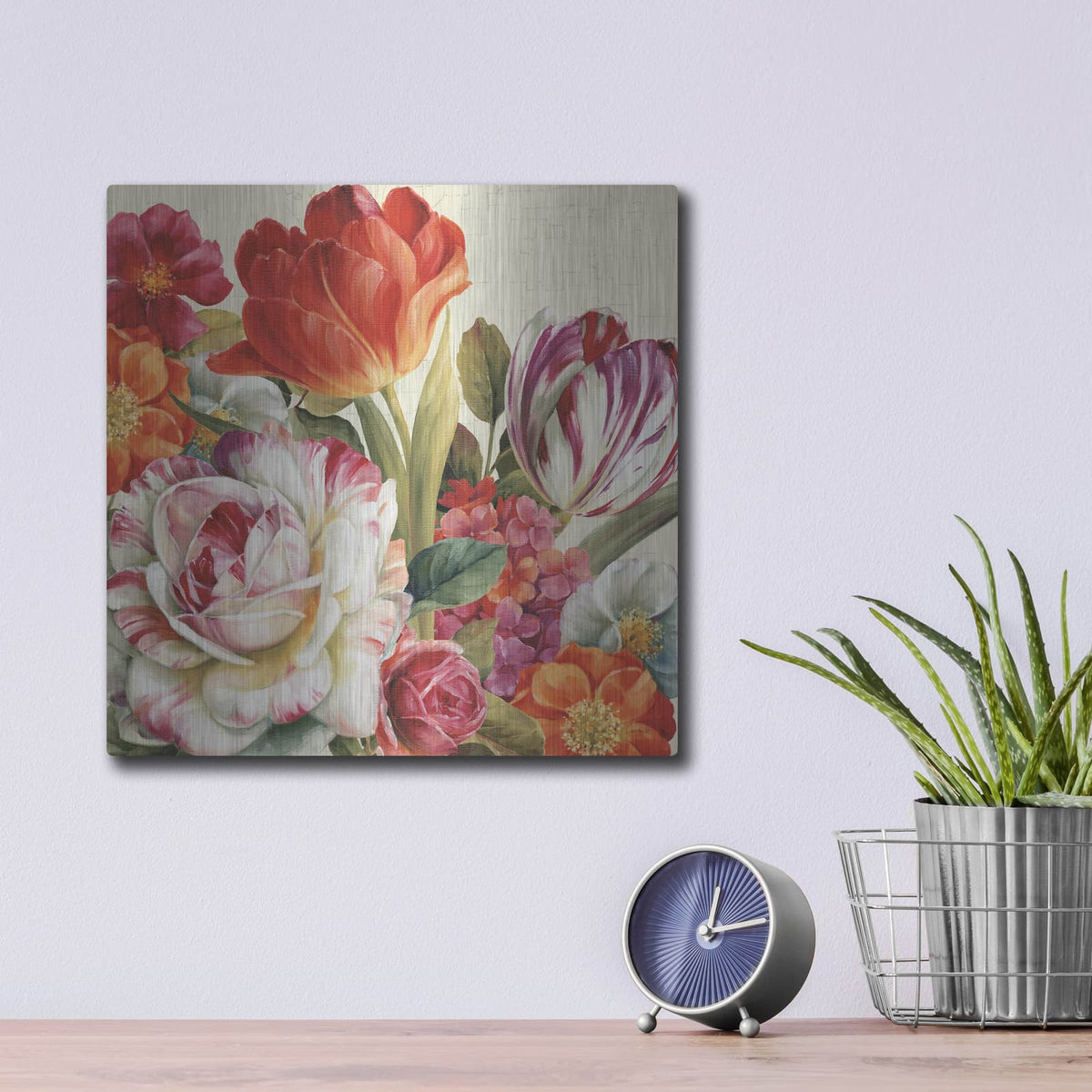 'Garden View Tossed' by Lisa Audit – Metal Wall Art, 12x12 room view