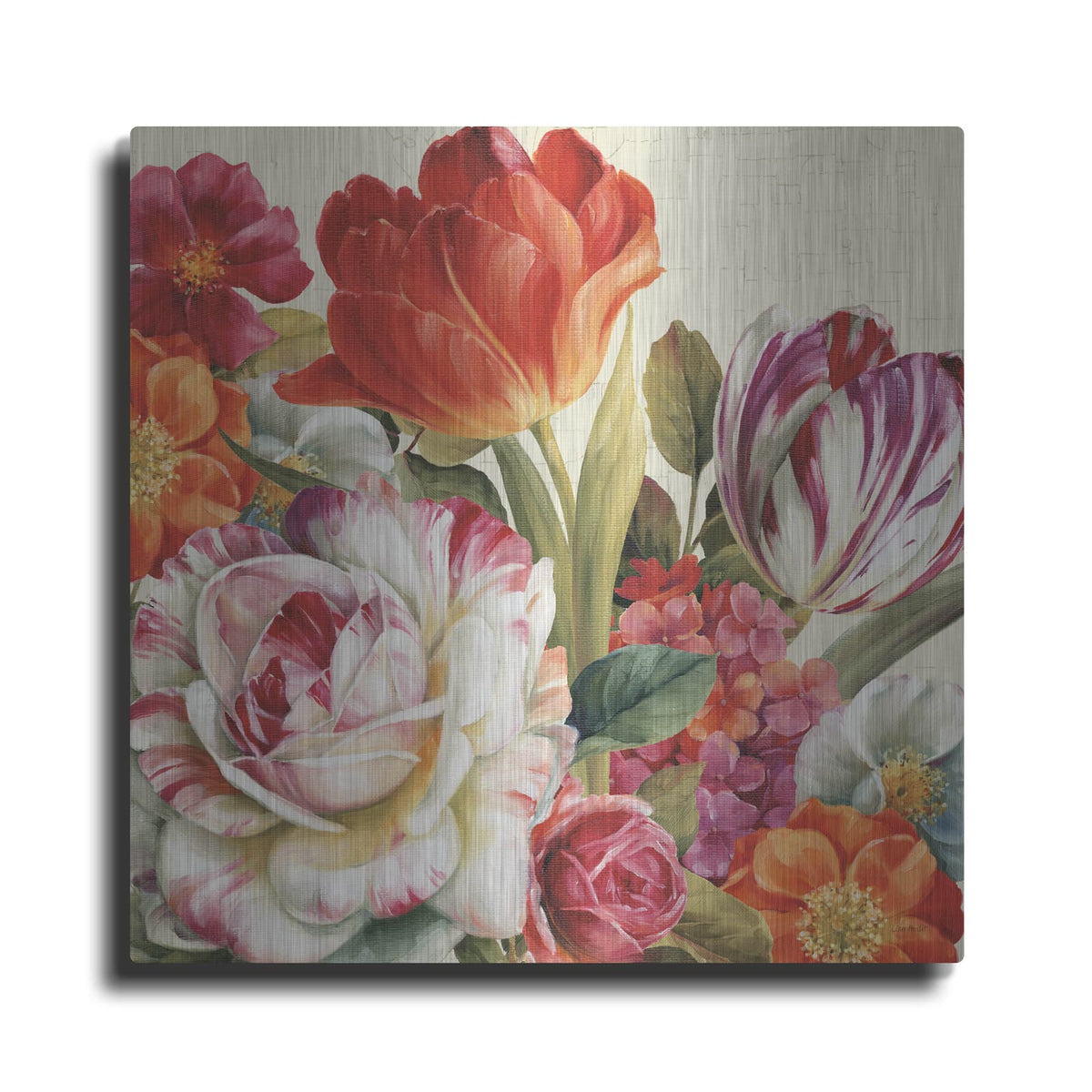'Garden View Tossed' by Lisa Audit – Metal Wall Art