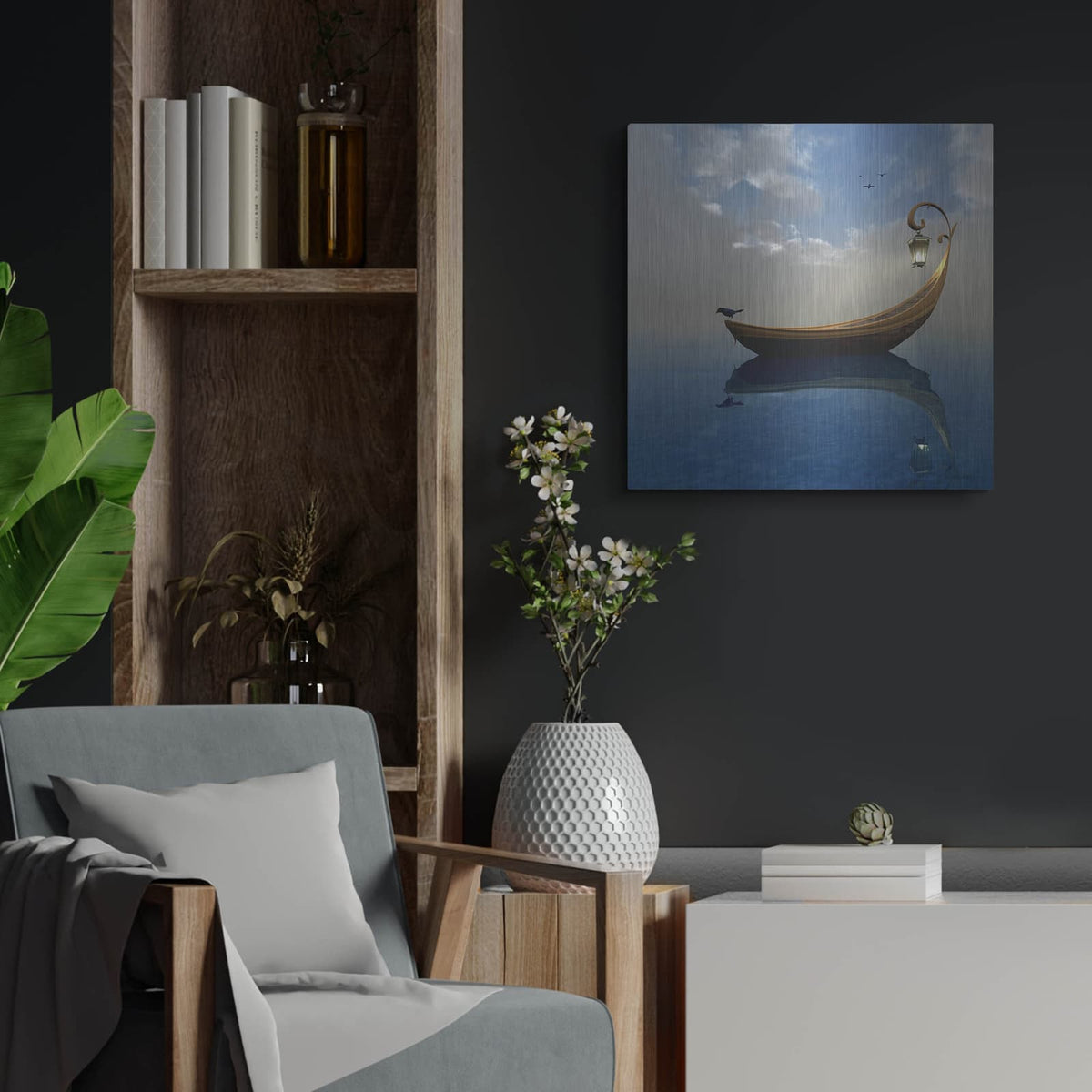 'Narcissism' by Cynthia Decker – Metal Wall Art, 24x24 room view