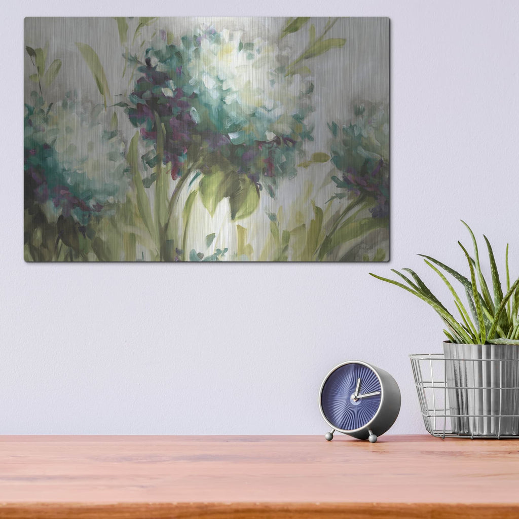 'Hydrangea Field' by Lisa Audit – Metal Wall Art, 16x12 room view