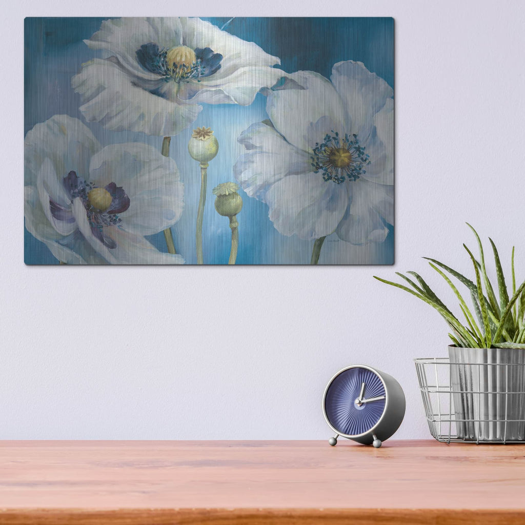 'Blue Dance I' by Lisa Audit – Metal Wall Art, 16x12 room view