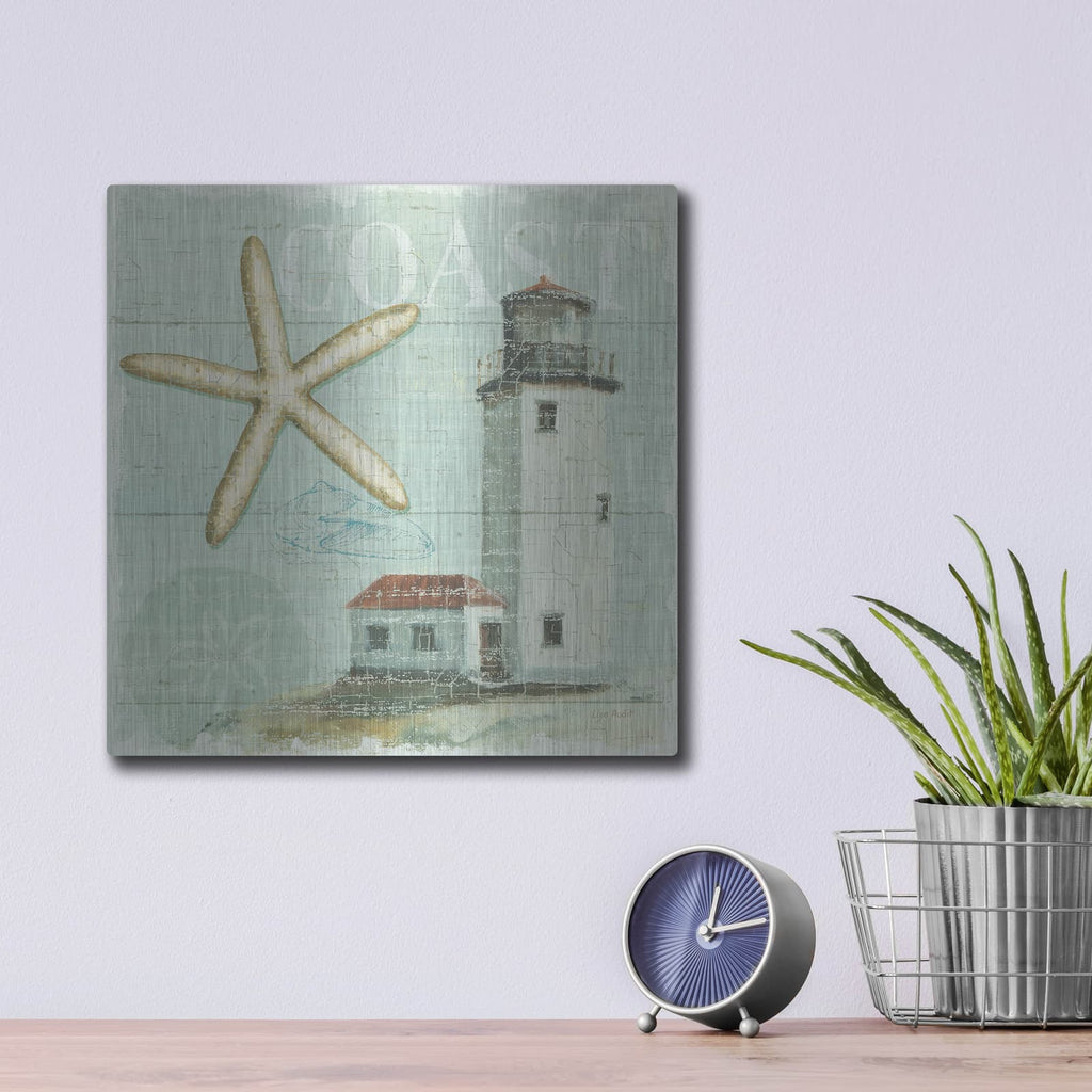 'Beach House II' by Lisa Audit – Metal Wall Art, 12x12 room view