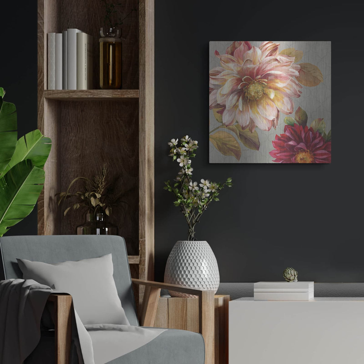 'Classically Beautiful III' by Lisa Audit – Metal Wall Art, 24x24 room view