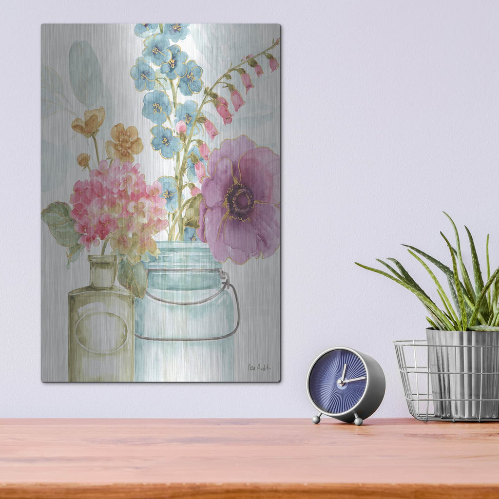 'Rainbow Seeds Flowers VIII' by Lisa Audit – Metal Wall Art, 12x16 room view