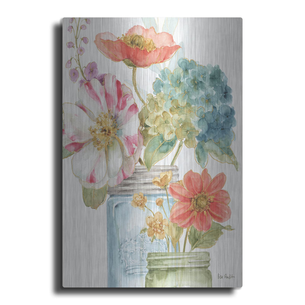 'Rainbow Seeds Flowers IX' by Lisa Audit – Metal Wall Art