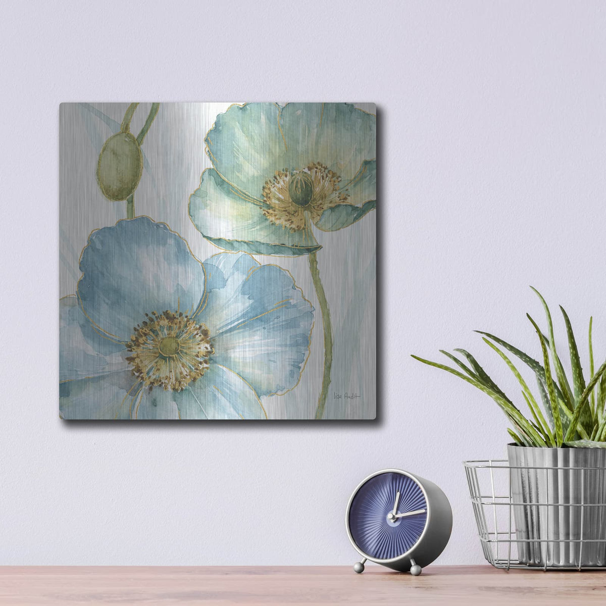 'My Greenhouse Flowers II' by Lisa Audit – Metal Wall Art, 12x12 room view