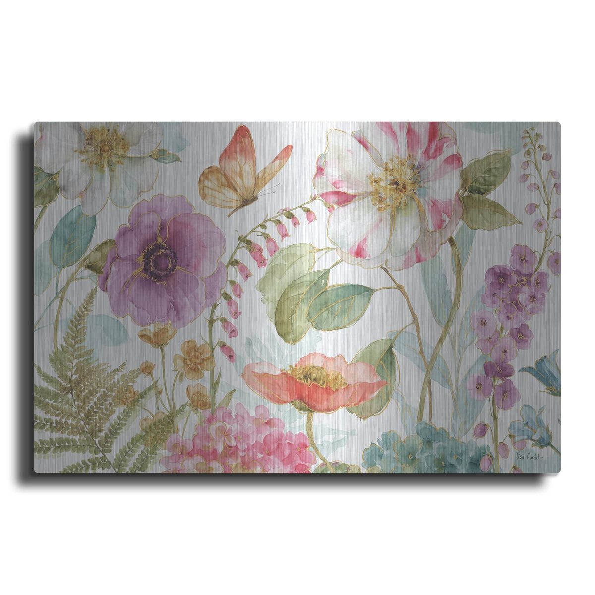 'Rainbow Seeds Flowers I' by Lisa Audit – Metal Wall Art