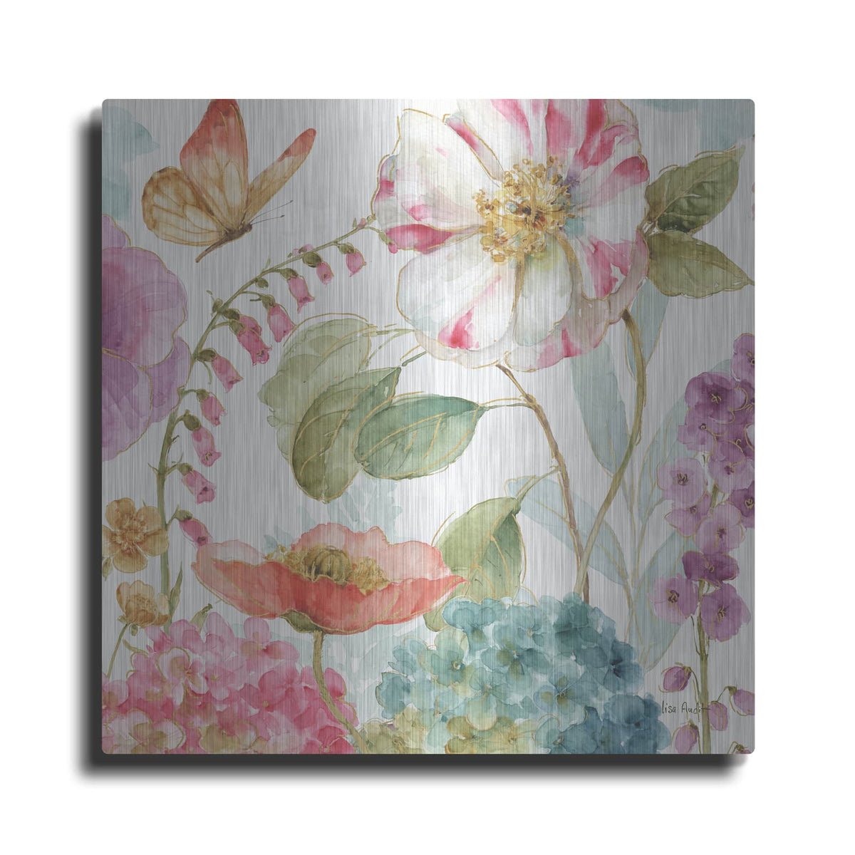 'Rainbow Seeds Flowers II' by Lisa Audit – Metal Wall Art