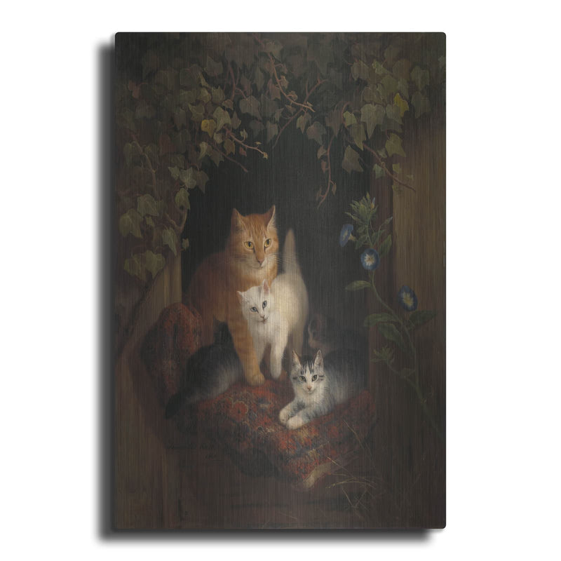 'Cat with Kittens' by Henriette Ronner-Knip – Metal Wall Art