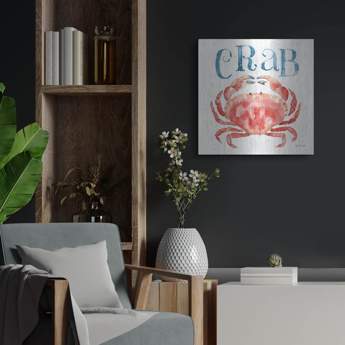 'Beach House Kitchen III' by Lisa Audit – Metal Wall Art, 24x24 room view
