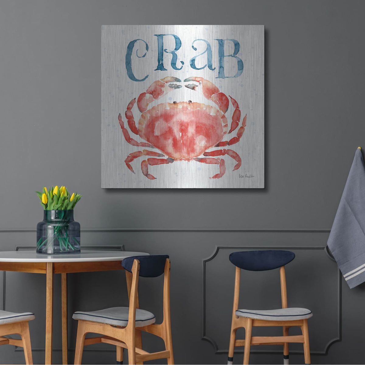 'Beach House Kitchen III' by Lisa Audit – Metal Wall Art, 36x36 room view