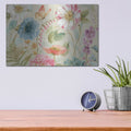 'Rainbow Seeds Flowers I on Linen' by Lisa Audit – Metal Wall Art, 16x12 room view