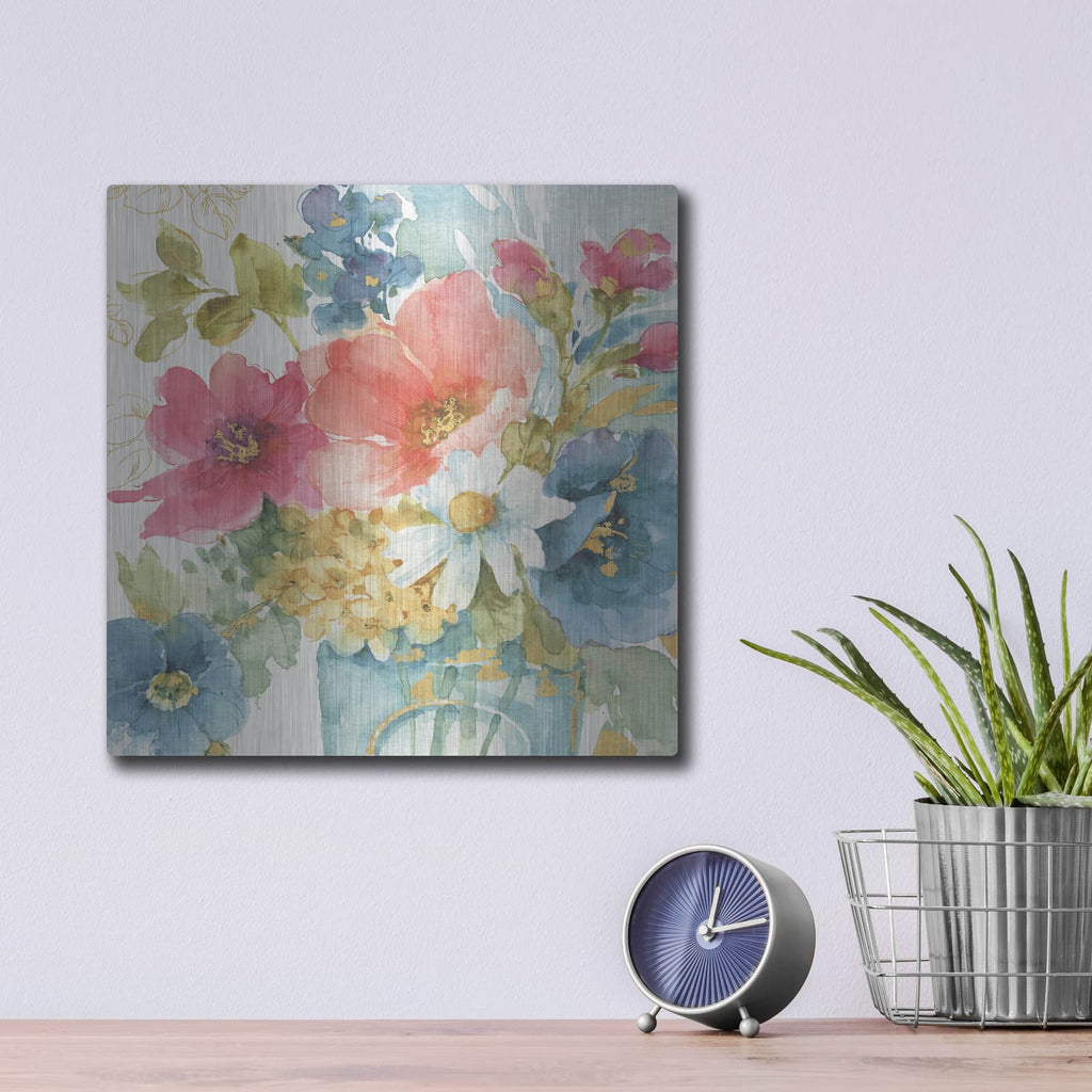 'My Garden Bouquet II' by Lisa Audit – Metal Wall Art, 12x12 room view