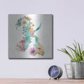 'Rainbow Seeds Monogram K' by Lisa Audit – Metal Wall Art, 12x12 room view