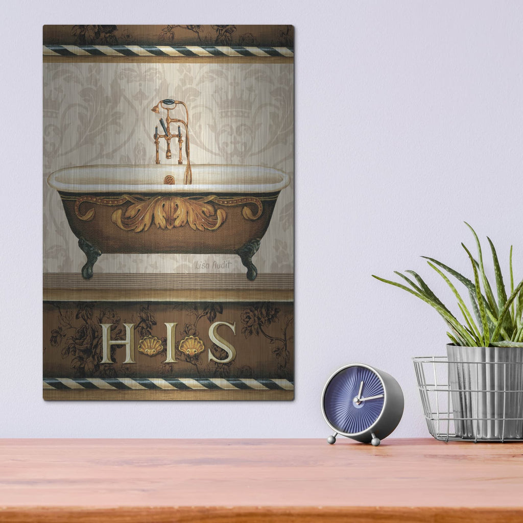 'Bourgoisie Bath I' by Lisa Audit – Metal Wall Art, 12x16 room view