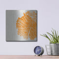 'Orange Slice' by Linda Woods – Metal Wall Art, 12x12 room view