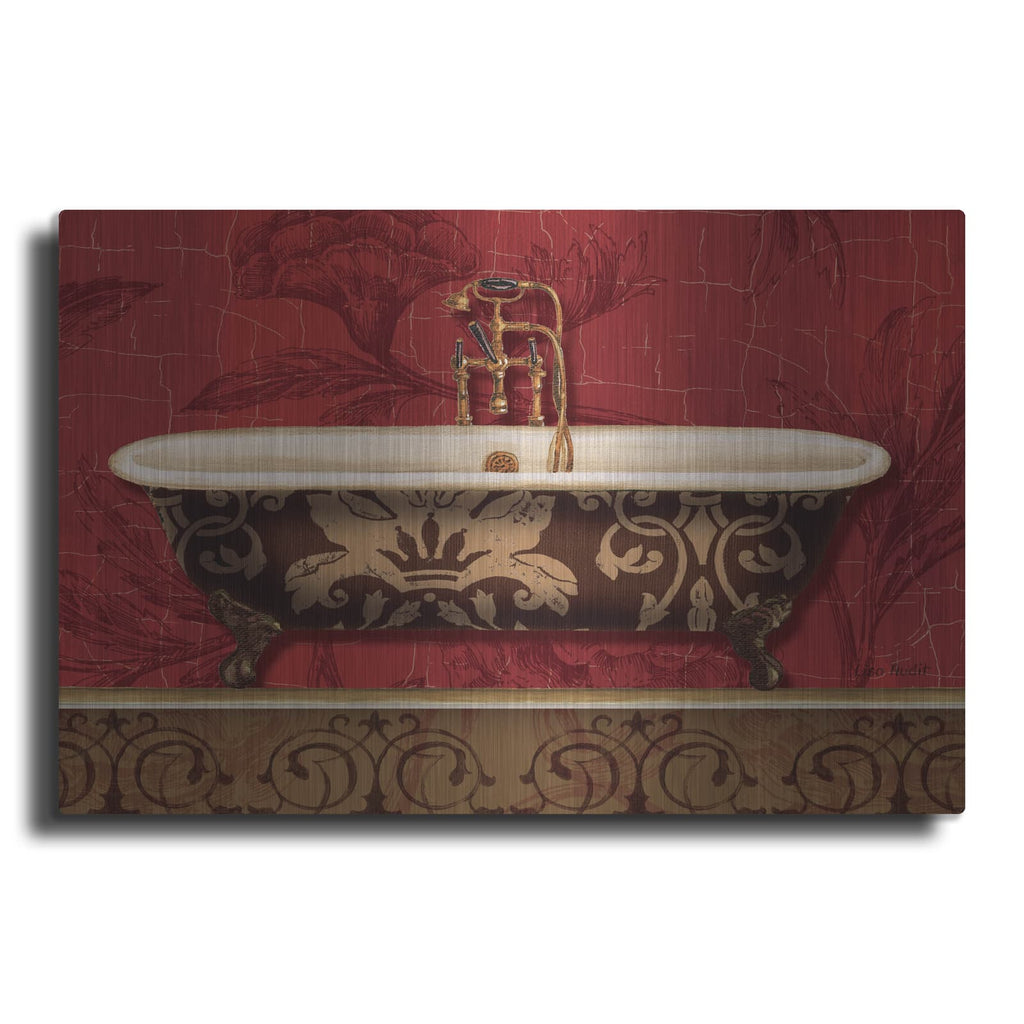 'Royal Red Bath I' by Lisa Audit – Metal Wall Art
