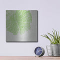 'Lime Slice' by Linda Woods – Metal Wall Art, 12x12 room view