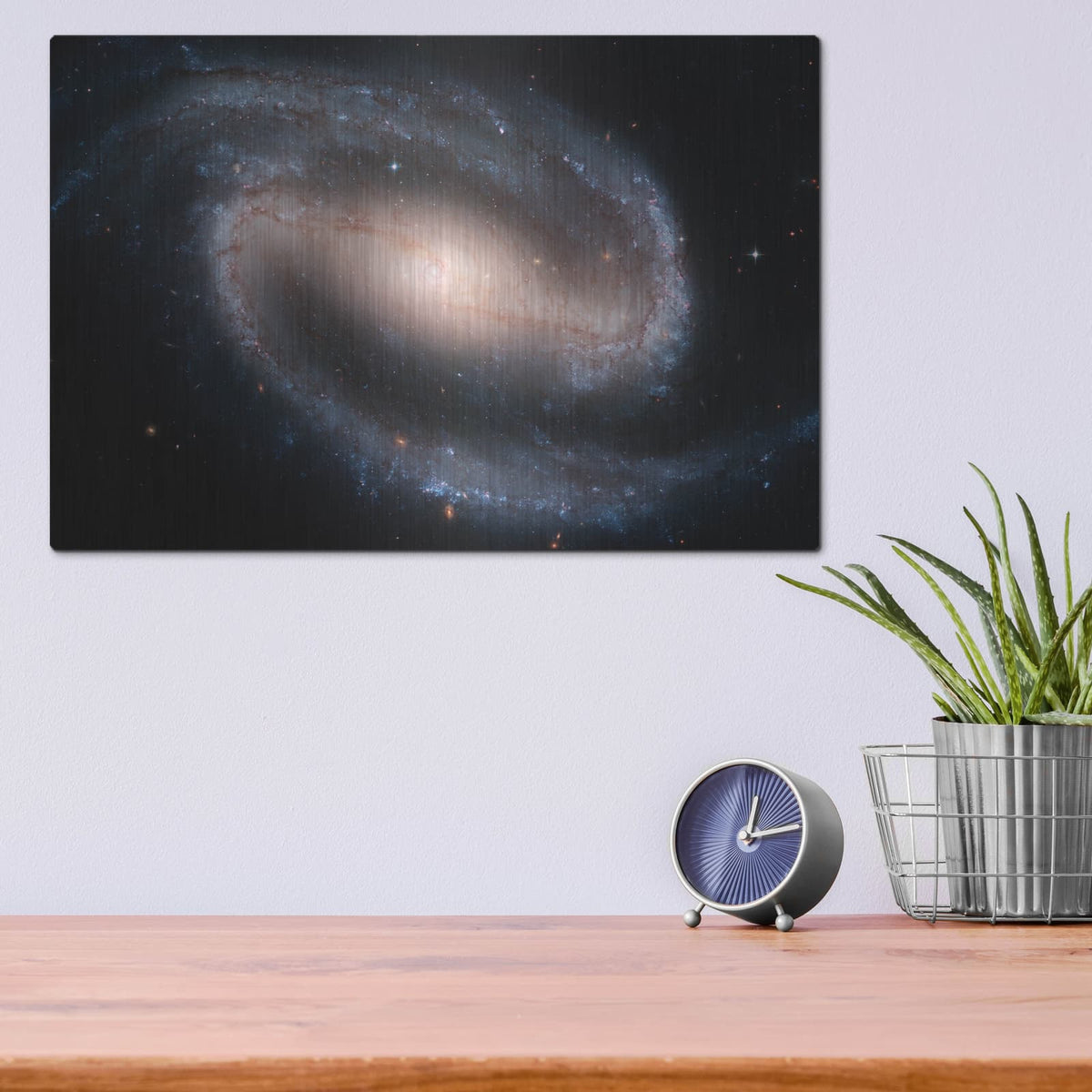 'Barred Spiral Galaxy Ngc 1300' by NASA Space Photos – Metal Wall Art, 16x12 room view