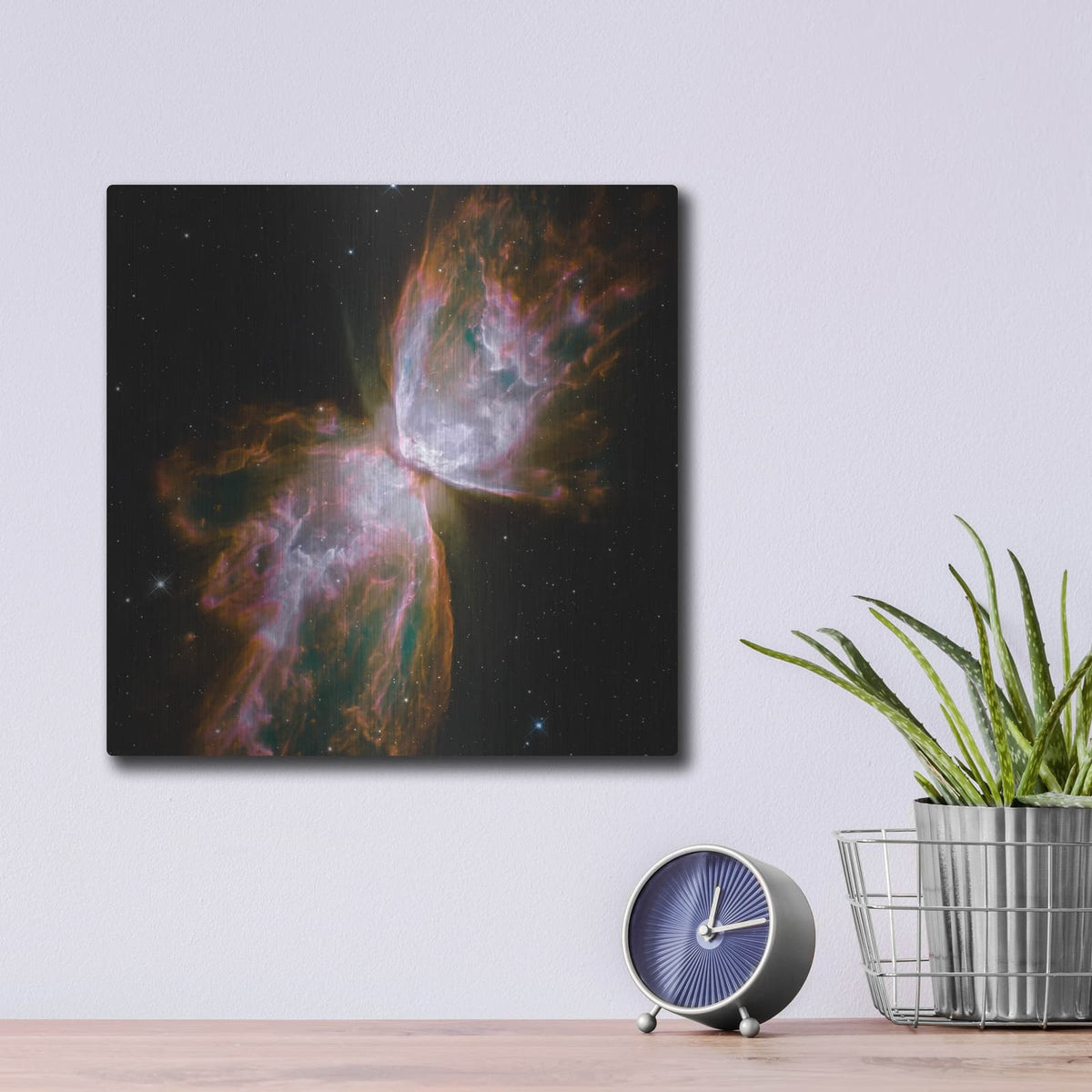 'Butterfly Nebula' by NASA Space Photos – Metal Wall Art, 12x12 room view