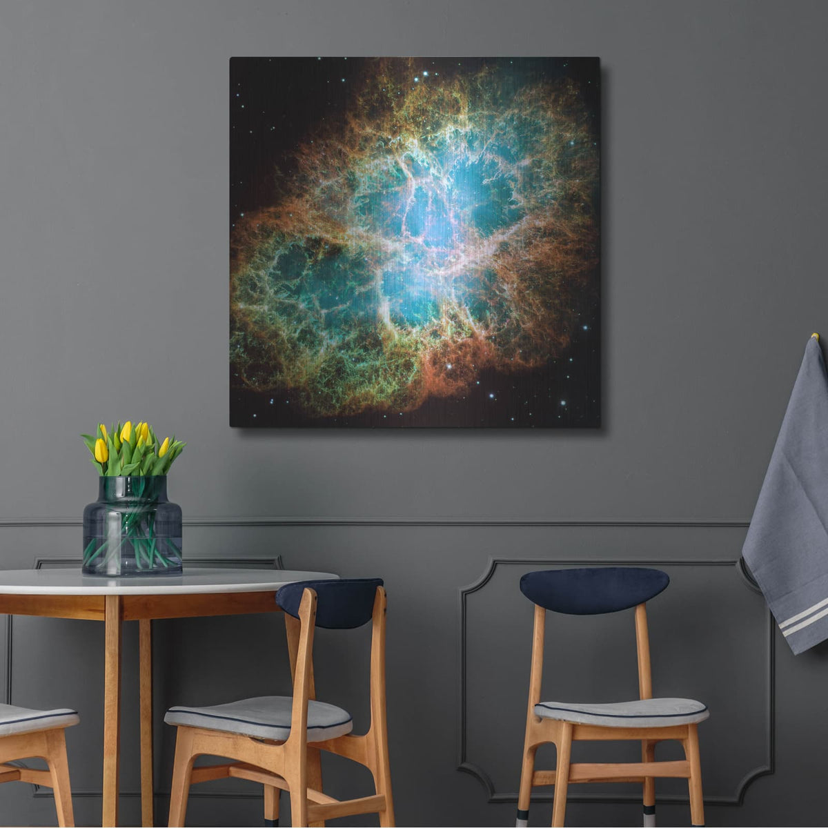 'Crab Nebula Supernova' by NASA Space Photos – Metal Wall Art, 36x36 room view