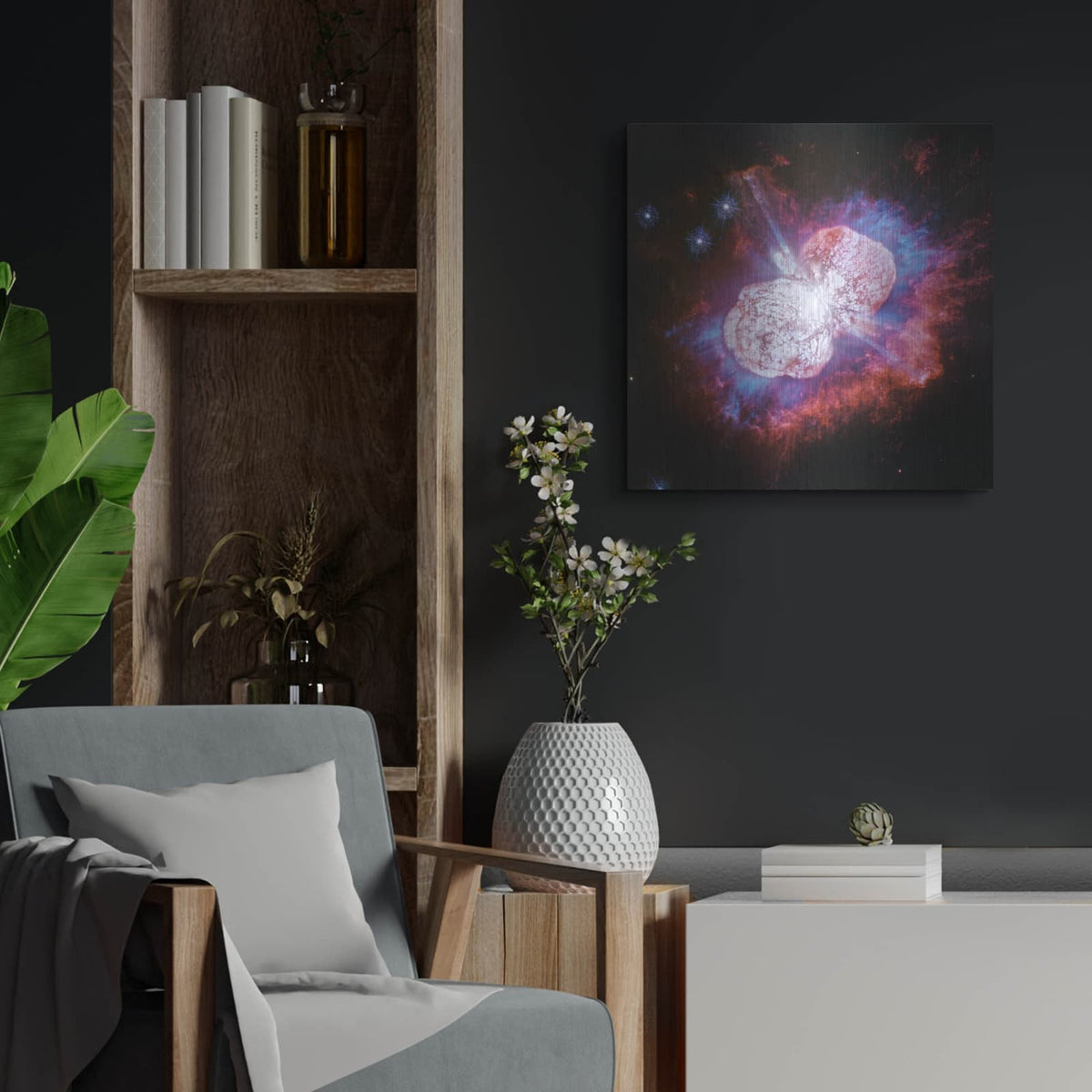 'Eta Carinae' by NASA Space Photos – Metal Wall Art, 24x24 room view