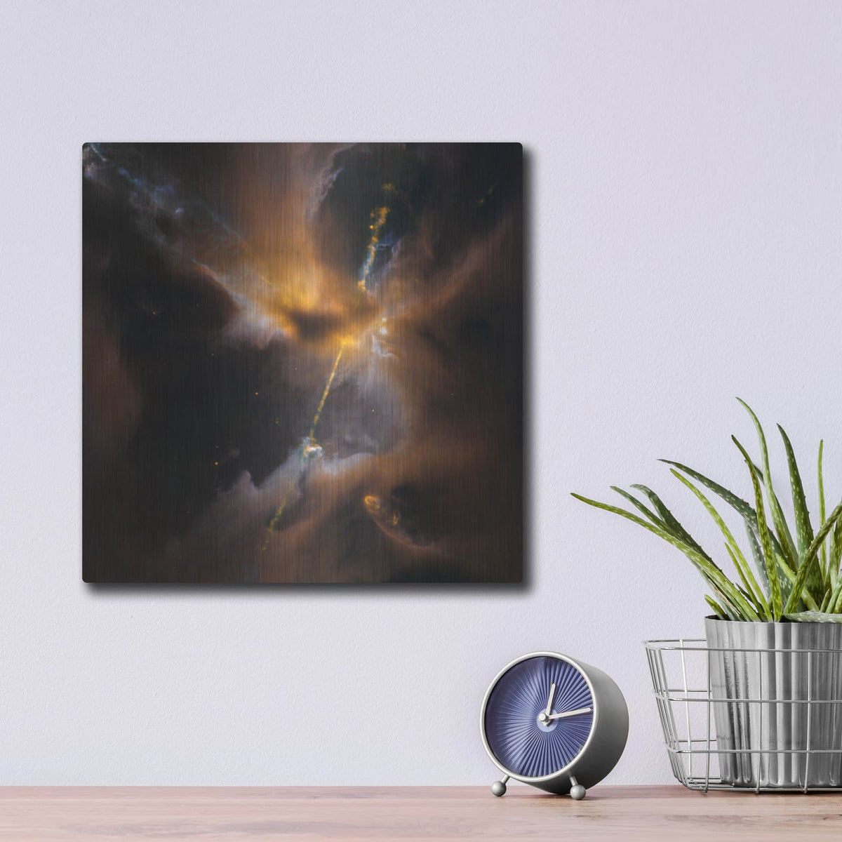 'Herbig Haro 24' by NASA Space Photos – Metal Wall Art, 12x12 room view