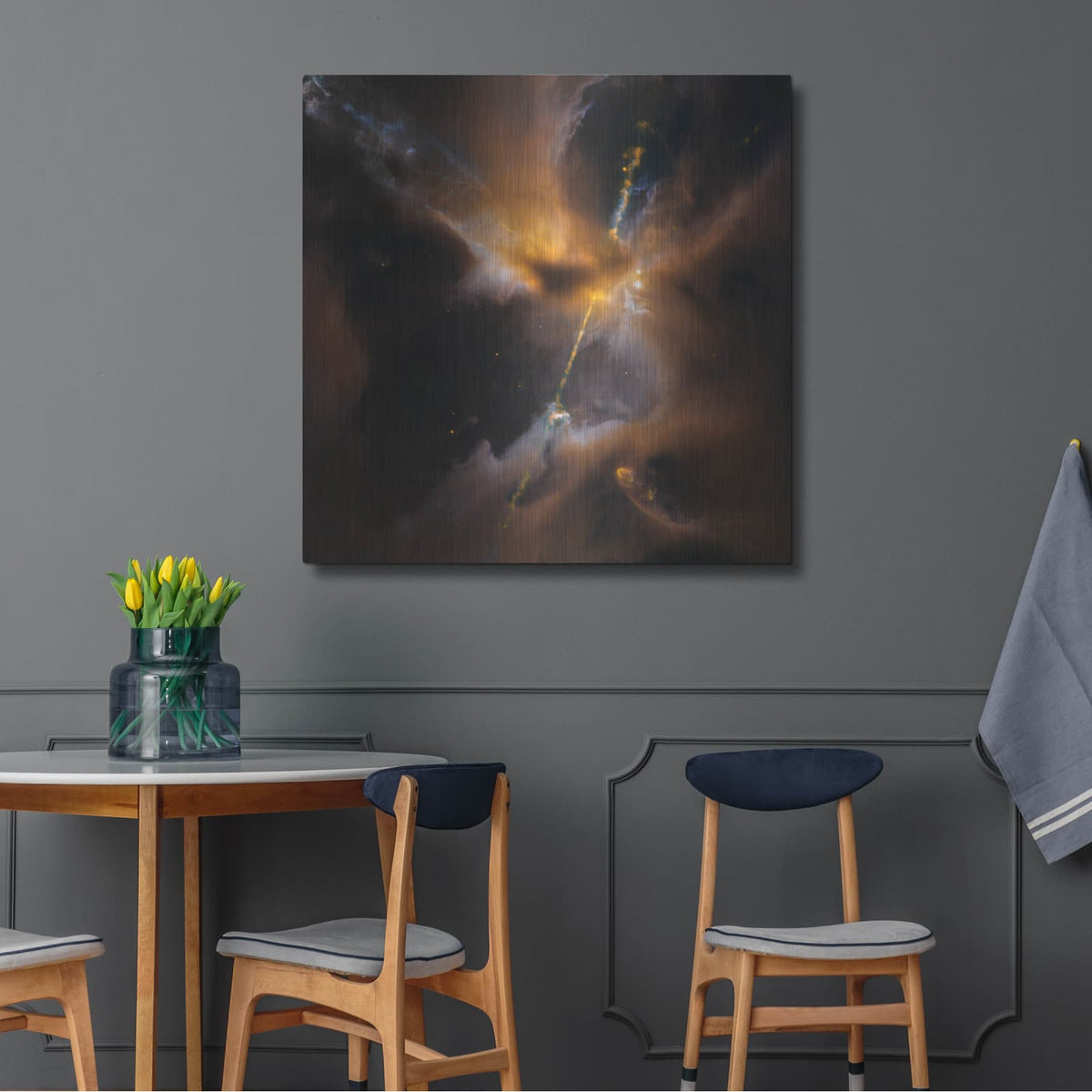 'Herbig Haro 24' by NASA Space Photos – Metal Wall Art, 36x36 room view