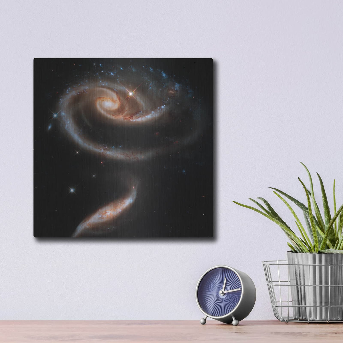 'Interacting Galaxies Arp 273' by NASA Space Photos – Metal Wall Art, 12x12 room view