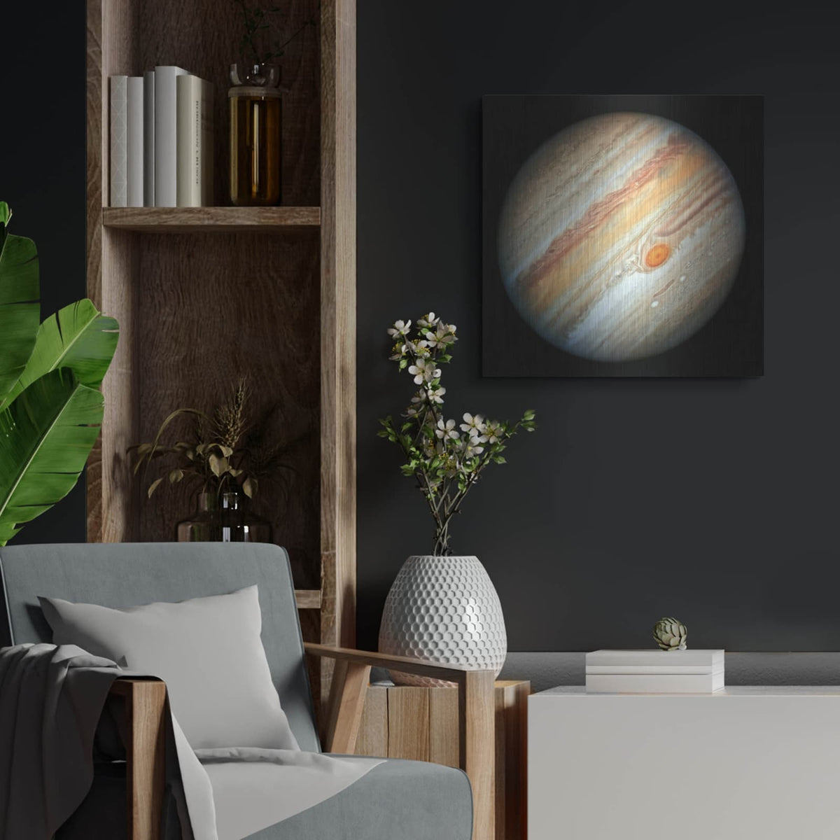 'Jupiter 2' by NASA Space Photos – Metal Wall Art, 24x24 room view