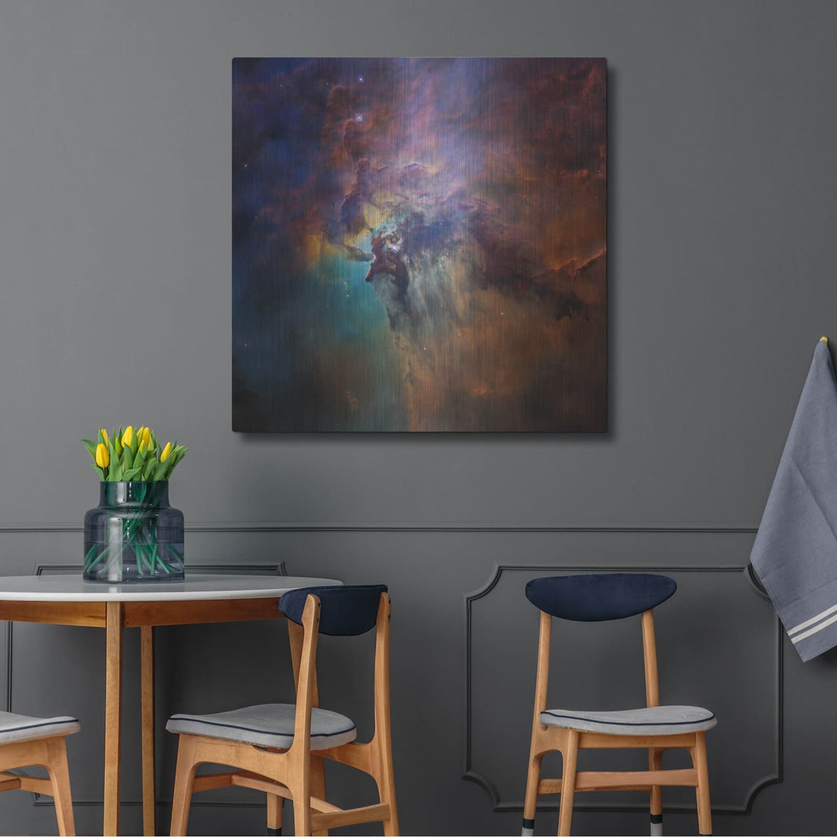 'Lagoon Nebula' by NASA Space Photos – Metal Wall Art, 36x36 room view