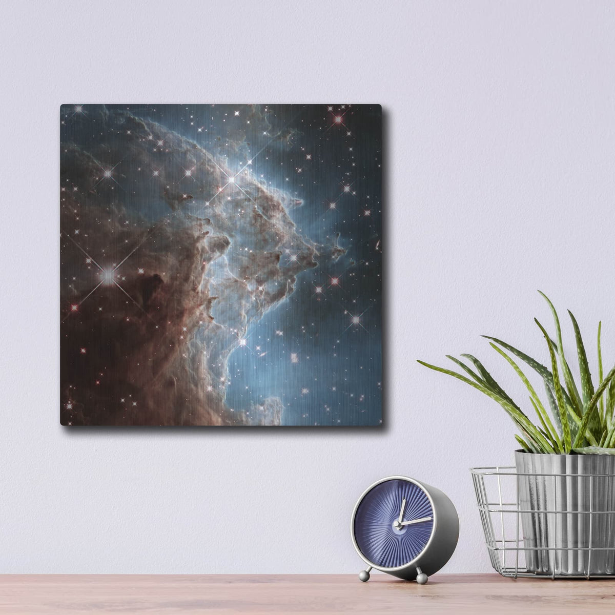 'Monkey Head Nebula' by NASA Space Photos – Metal Wall Art, 12x12 room view