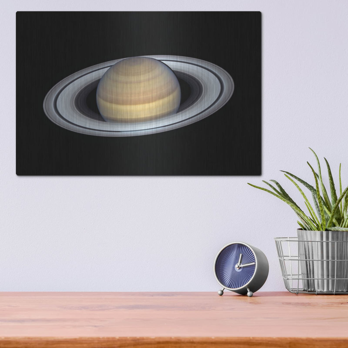 'Saturn 2' by NASA Space Photos – Metal Wall Art, 16x12 room view