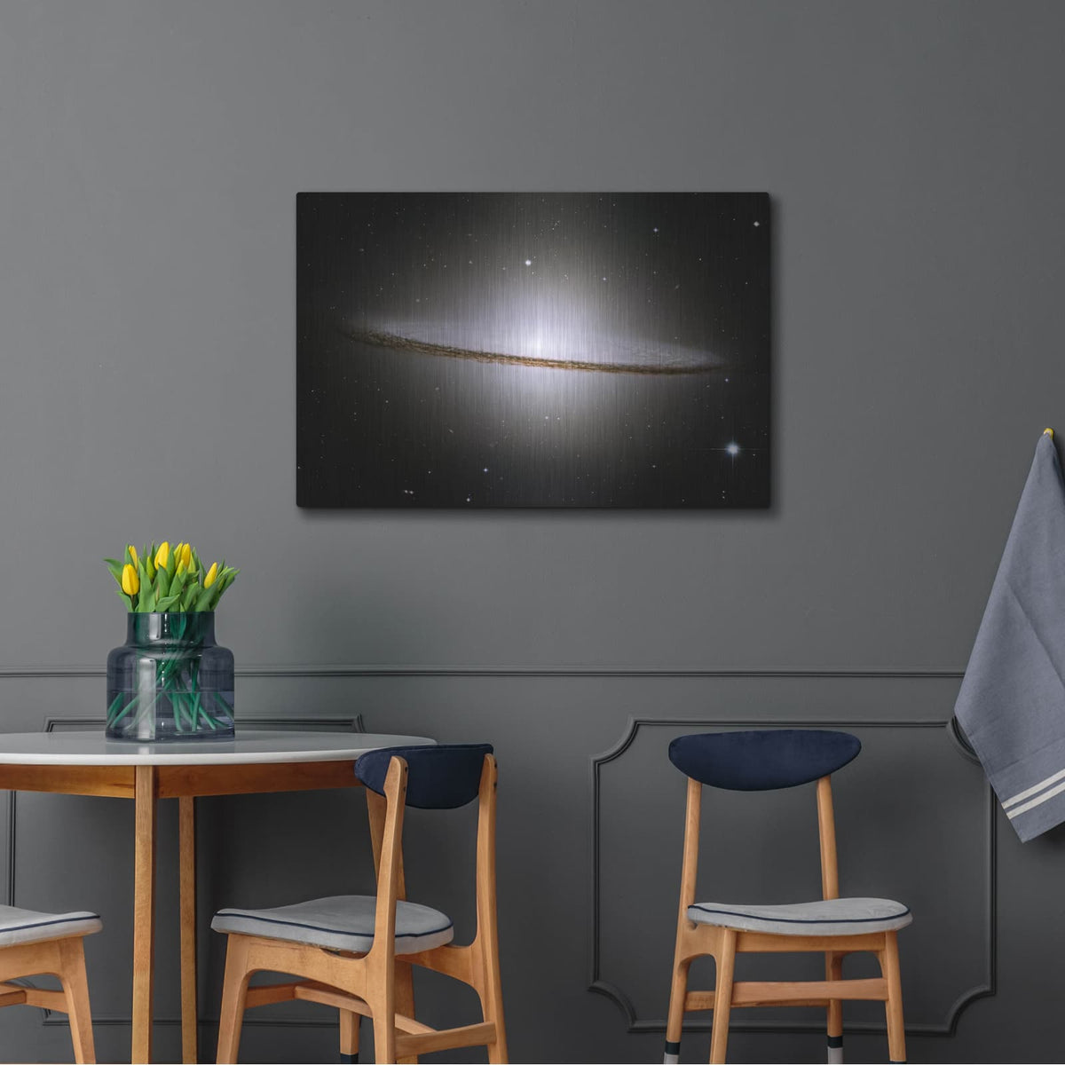 'Sombrero Galaxy' by NASA Space Photos – Metal Wall Art, 36x24 room view