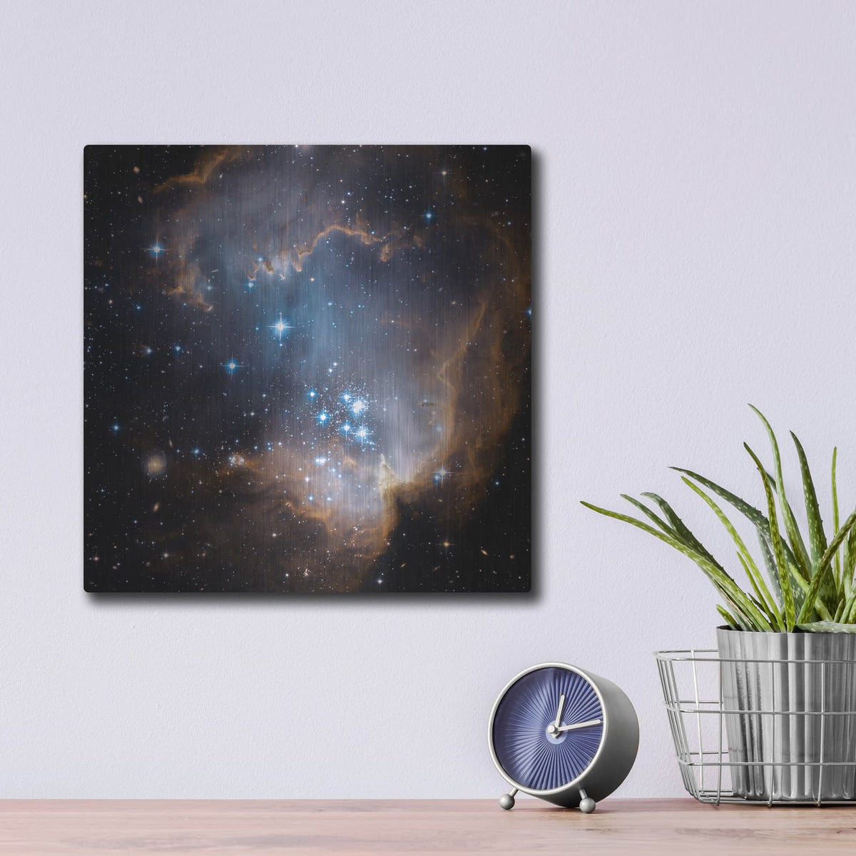 'Star Cluster Ngc 602' by NASA Space Photos – Metal Wall Art, 12x12 room view
