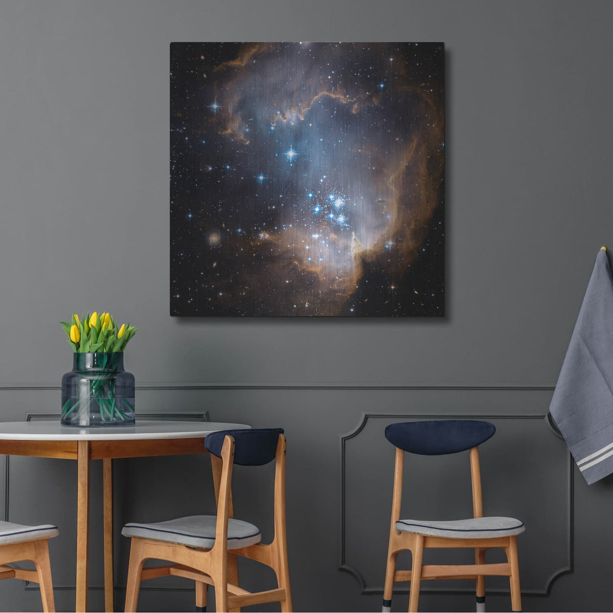 'Star Cluster Ngc 602' by NASA Space Photos – Metal Wall Art, 36x36 room view