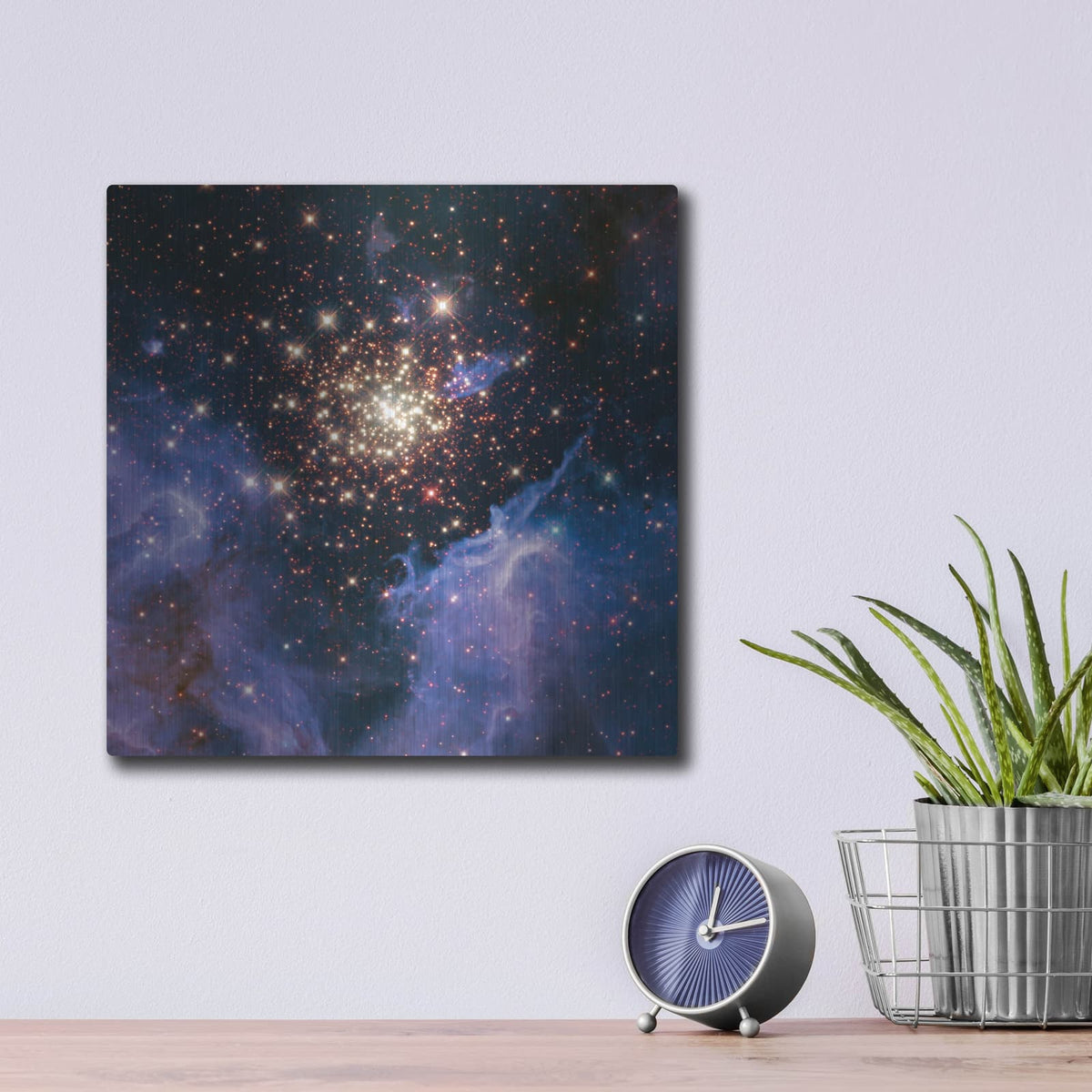 'Start Cluster Ngc 3603' by NASA Space Photos – Metal Wall Art, 12x12 room view